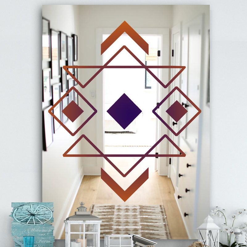 Miroir mural moderne à formes abstraites, H 39,4 po x l 29,5 po