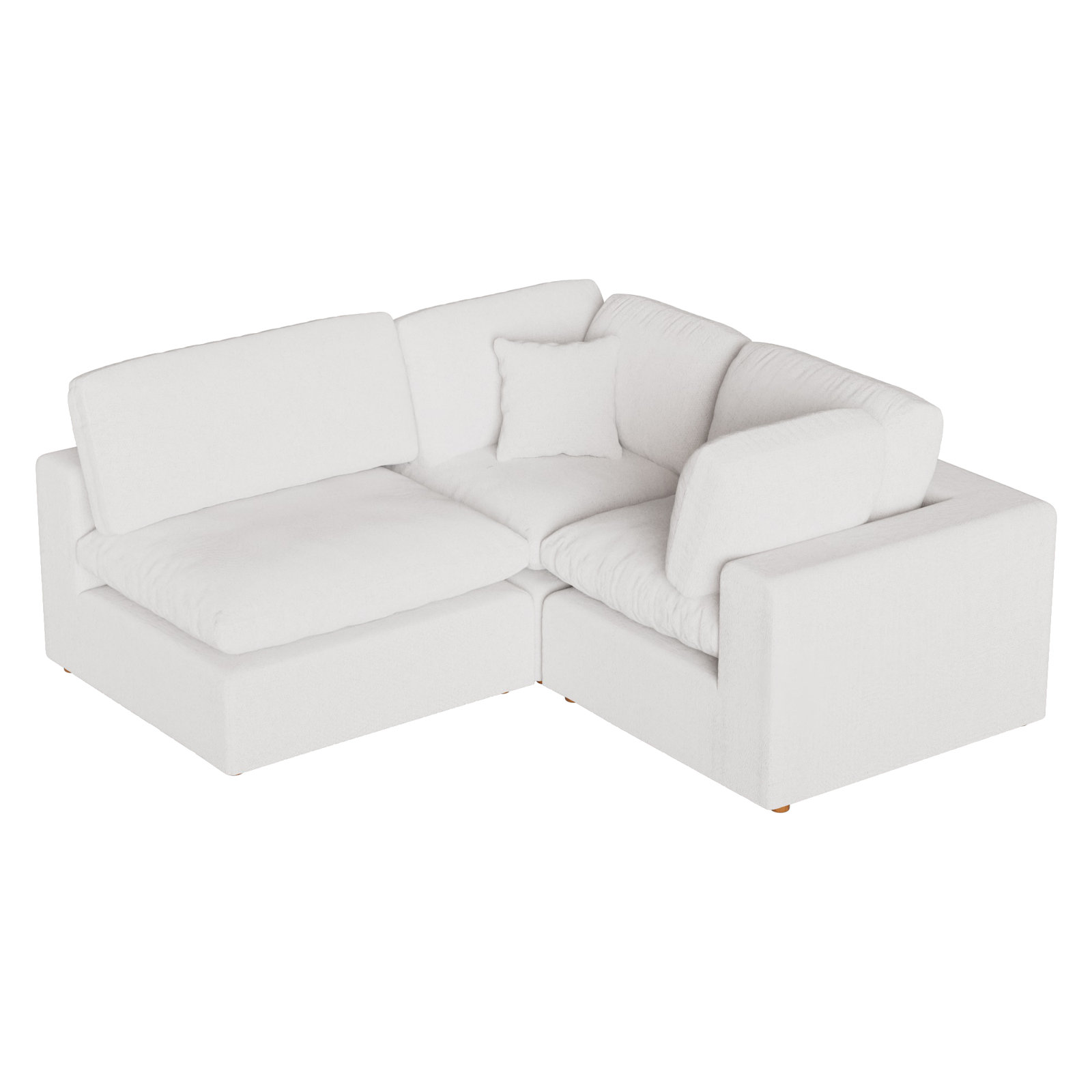 Jossa Modular Sectional, White Chenille