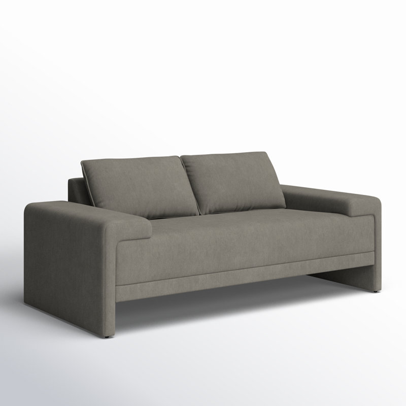 Iden Upholstered Sofa, 32.25" H x 91" W x 37.1" D, Gray LiveSmart®