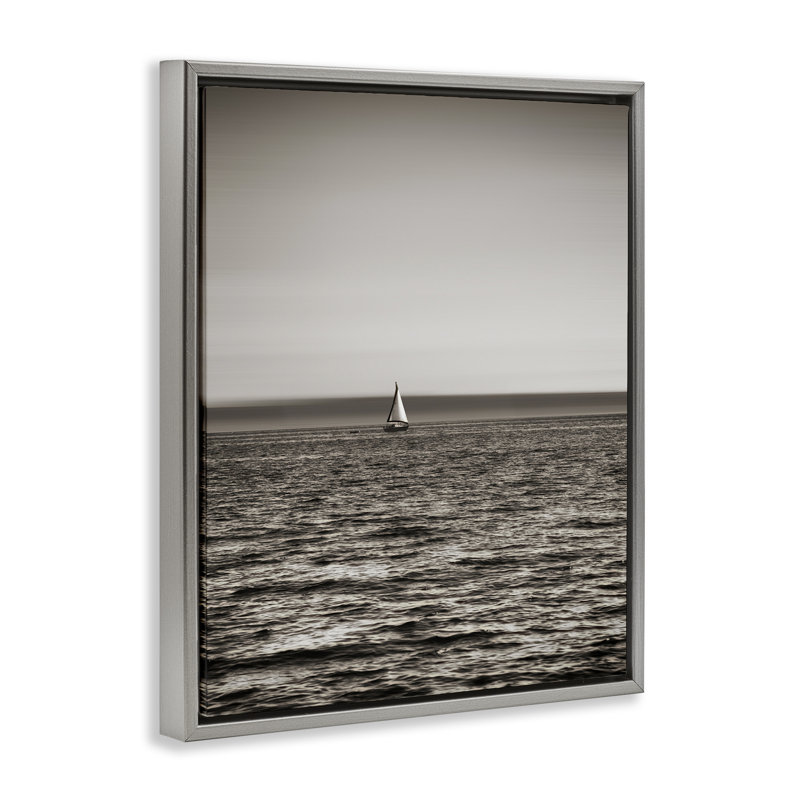Art mural sur toile flottant Lone Distant, encadré par Savanah Plank, Cadre flottant gris lustré, H 31 po x l 25 po