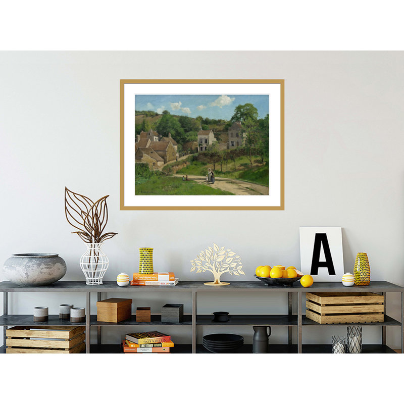 «The Hermitage at Pontoise» par Camille Pissarro, impression giclée sur cadre, H 32,97 po x l 41,5 po