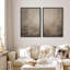 «Monochromatique dégradé abstrait gris minimaliste», 2 pièces sur toile-98464589-98464592