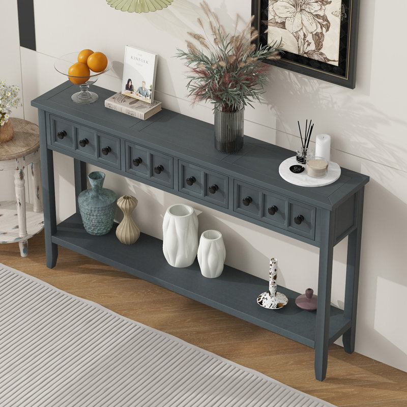Dalaina 60.03" W Console Table, Navy