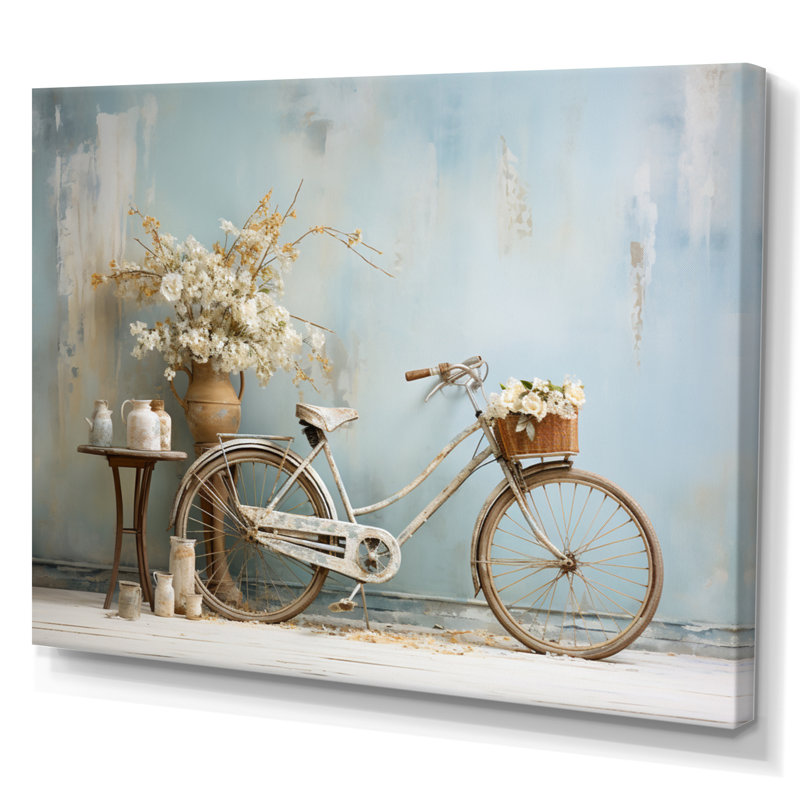 Bicycle Tranquil Pedaling VI, reproduction d'art sur toile, H 16 po x l 32 po x P 1 po, Toile tendue