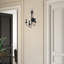 Très grande applique murale noire 3 lumières-273131407