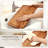 Hecef 15" Rectangular Cutting Board Set Chinaberry Wood Kitchen Cutting Board with Holder(Set of 3)