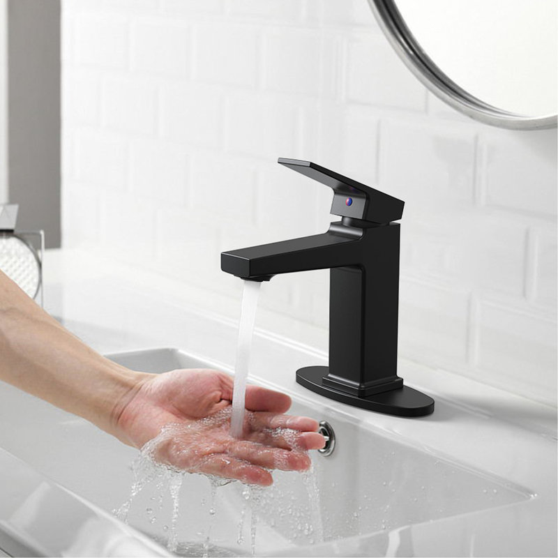 Robinet de lavabo de salle de bain noir mat - Gratté, économiseur d'eau, installation rapide pour, utilisateur, Noir mat