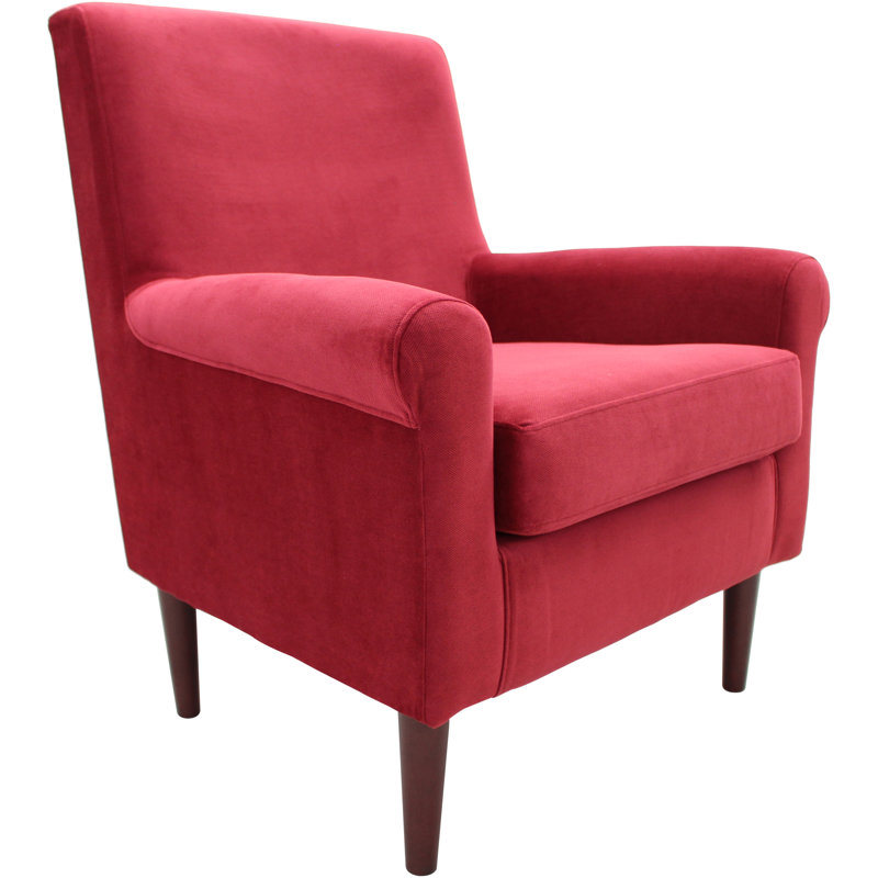 Ronald Upholstered Armchair, Cherry Red