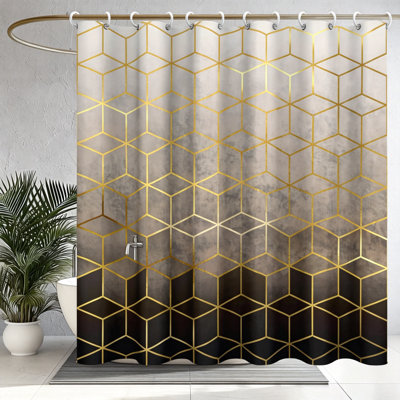 Leopard Print Shower Curtain (Black)
