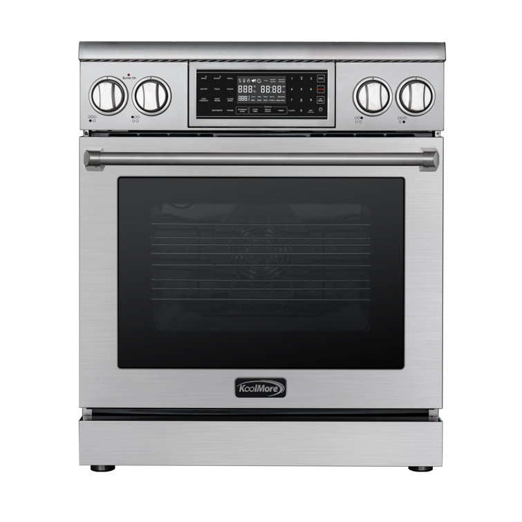 KoolMore 30" 4.5 Cubic Feet Smart Free Standing Range with 4 Burners