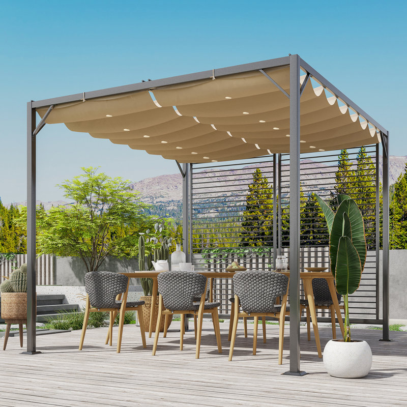 Milanna 3 x 3m Metal BBQ Gazebo