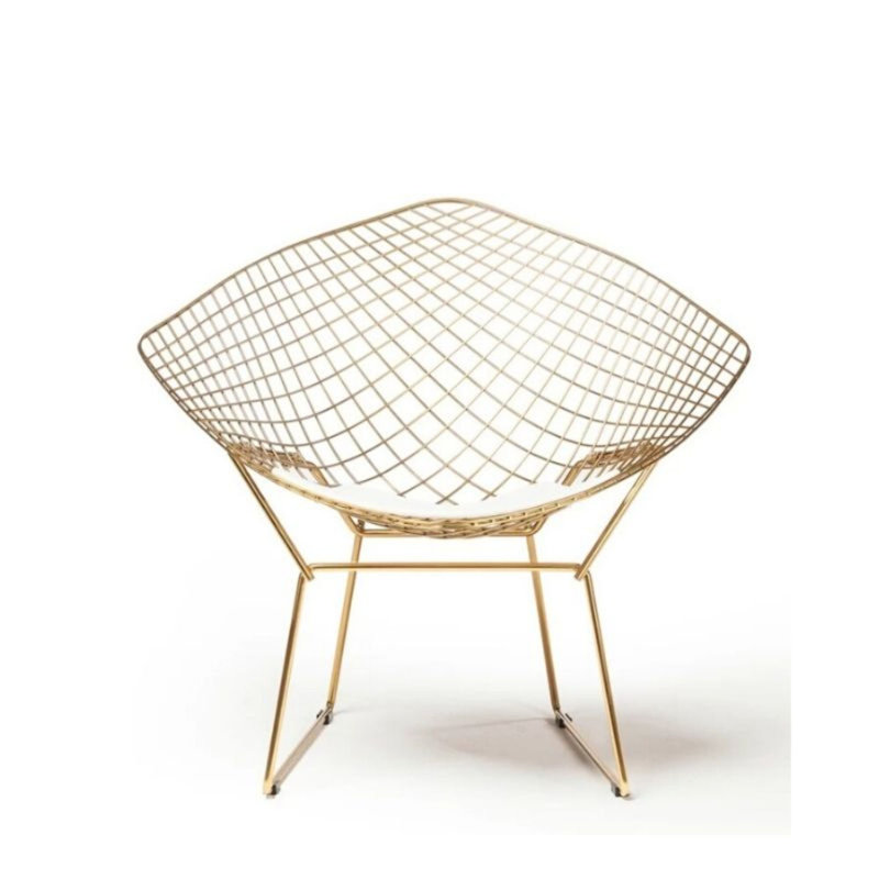 Polyurethane Upholstered Side Chair, Gold