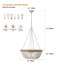Lustre perlé en bois 5 lumières