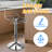 Clear Bar Stools Set of 2, Acrylic Bar Stools 360° Swivel  Transparent Barstools Silver Base Adjustable Height Counter Stool for Kitchen, Dining Room, Silver-917181631-915010958