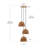 3-light Cluster Natural Rattan Woven Shaded Pendant Light Brass Finish