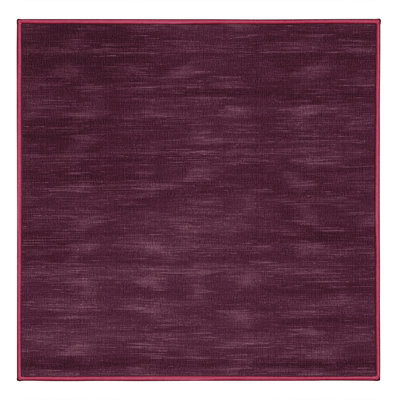 Tapis rouge uni lavable à la machine