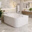 Baignoire tourbillon en acrylique 61 po pour 2 personnes, 16 jets avec chauffage et lumières DEL 61 po