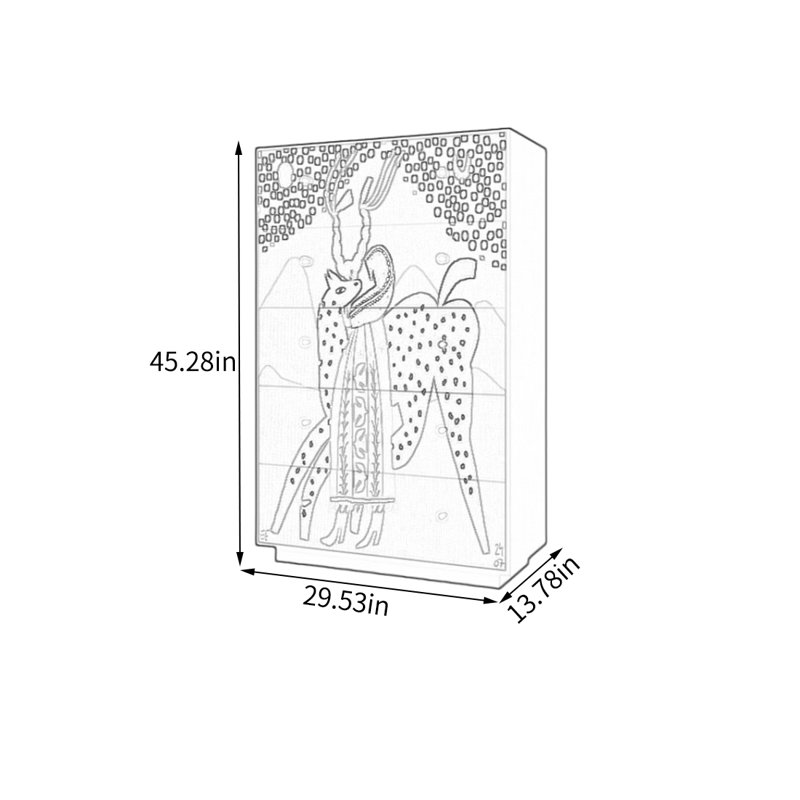 Armoire en bois de noyer avec tiroirs de rangement spacieux