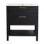 Meuble-lavabo avec 2 tiroirs, tablette ouverte-669223549
