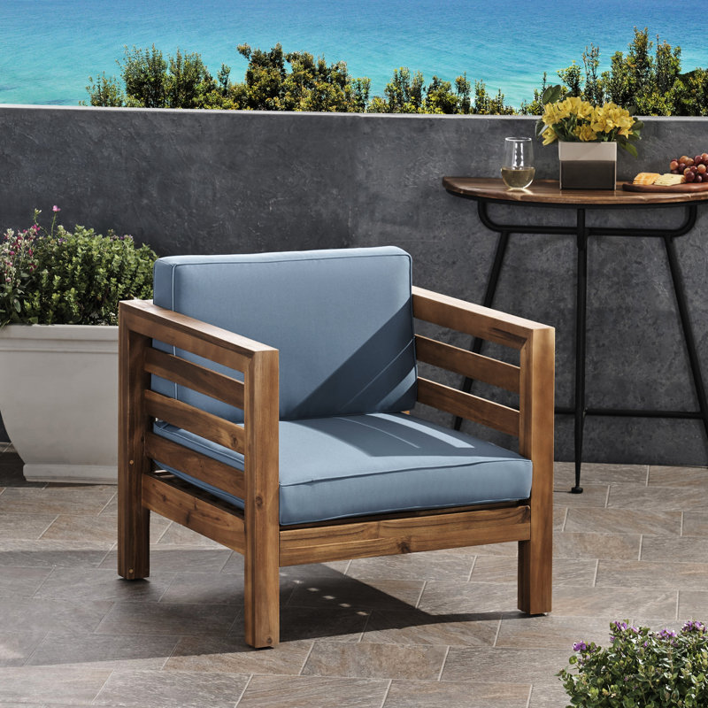 2 chaises club Mid-Century modernes - bois, bleu pacane, 2 pièces