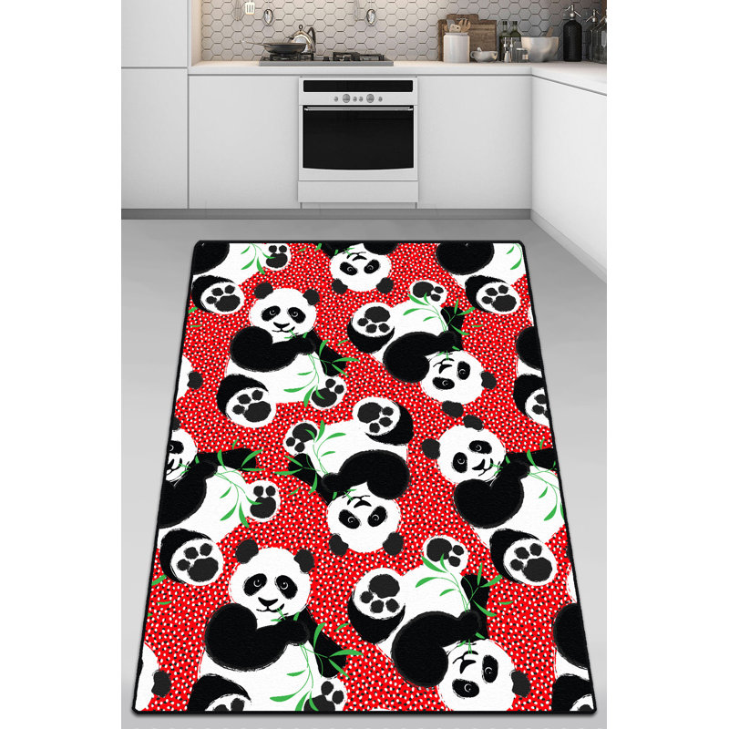 Premium Red Area Rug, 6.6 x 9.5 Feet | 100% Polyester, 0.4 in Pile Height | Antibacterial, Non-Slip Underside, Machine Washable | Ideal for Living Room, Bedroom, and Dining Spaces - Stylish and Functional Design