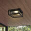 Plafonnier extérieur noir mat Hartbrook