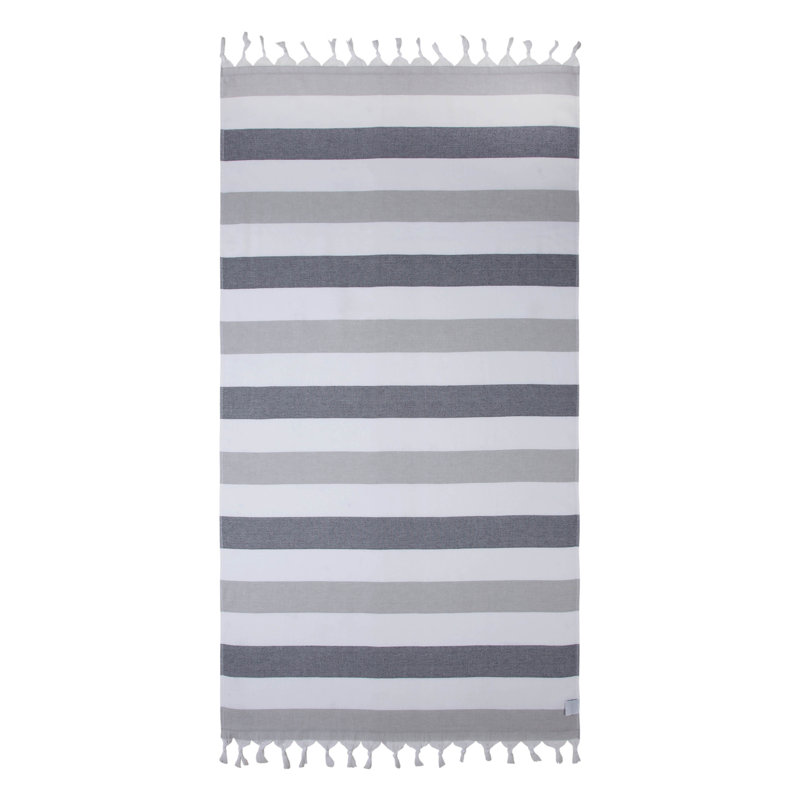 Serviette de bain Kapris Atalya Peshtemal, Gris / Blanc