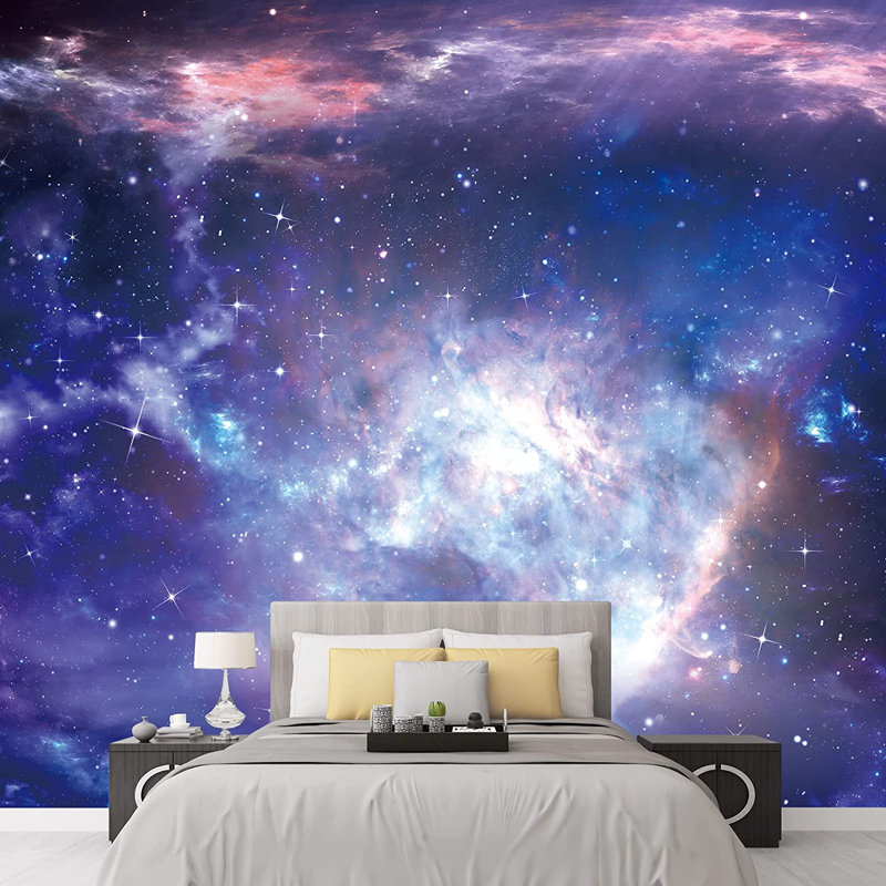 Planet In Outer Space Galaxy Border, 100" L x 144" W