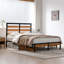 Base de lit plateforme Mayghan avec tête et pied de lit en bois-1409377270-1409377266