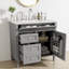 Meuble-lavabo moderne 36 po avec lavabo en céramique, tiroir coulissant et porte d'armoire, pieds romains, 2 tiroirs, capacité de 300 lb, robinet central de 4 po-775940101