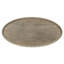 Table basse ovale avec tablette, style classique, finition grège récupérée, plateau de table en placage de bois d'hévéa robuste, niveleurs réglables pour une conception stable, étagère de rangement fixe rustique, plateau