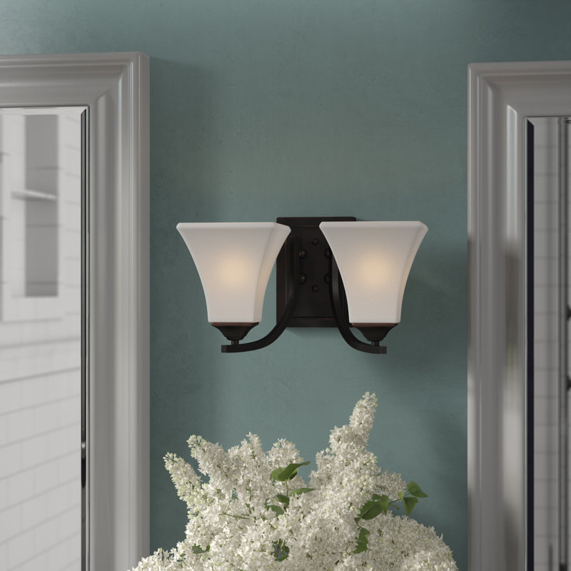 Éclairage pour meuble-lavabo 2 lumières Weedman, Bronze huilé