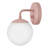 Single Light Globe Wall Sconce With Etched Opal Glass-1315312180