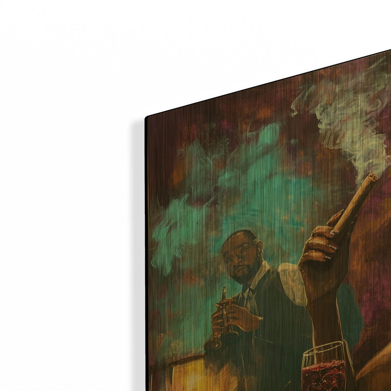  «Unwind 2» par Rich Monet, art mural en métal doré, 24 po x 24 po, 24 po x 24 po