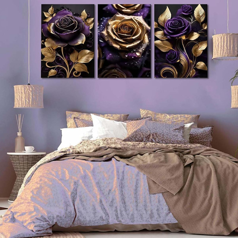 3 Piece Wrapped Canvas Print, 60 cm H x 40 cm W