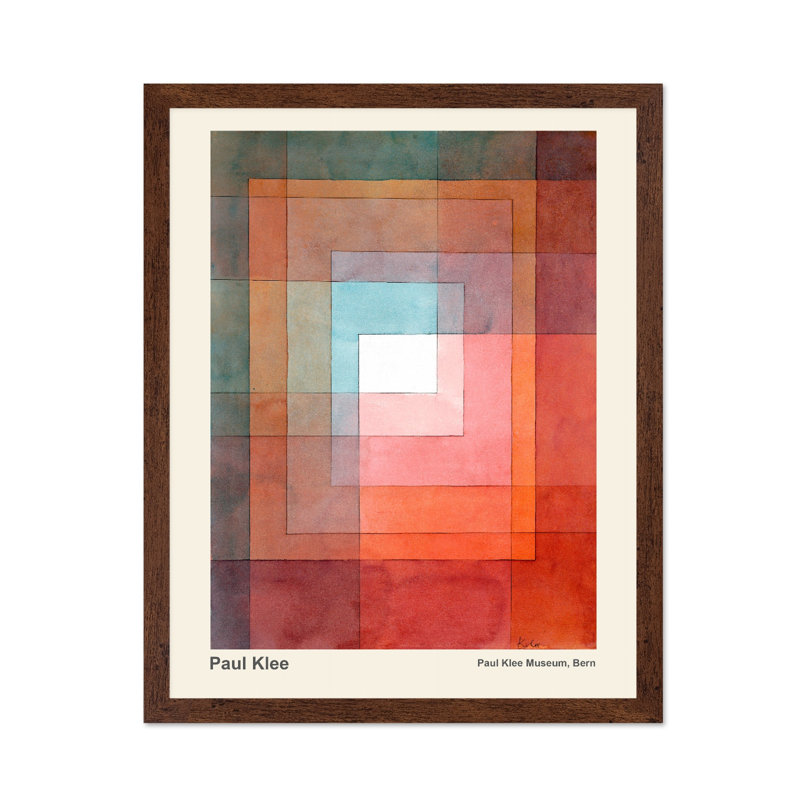 Paul Klee - Polyphonique, H 24 po x l 32 po, Poster, Encadrement brun