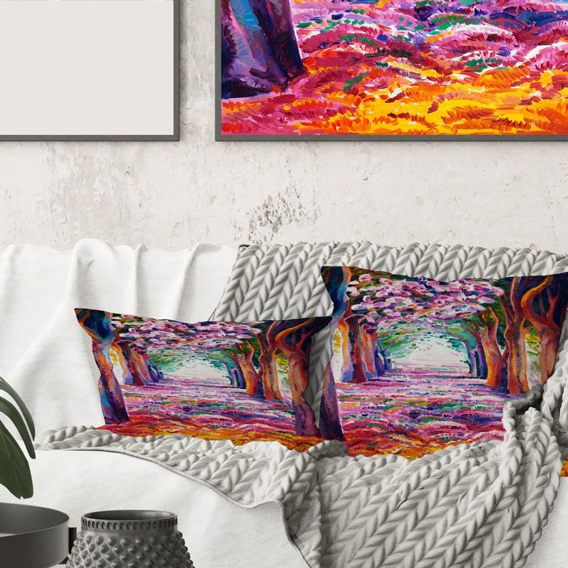 Flowering Spring Forest Rectangular Pillow Cover & Insert