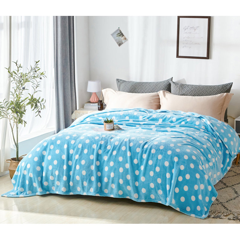 Couverture en molleton FL2020-KQ01-11 Dots, Grand, Bleu