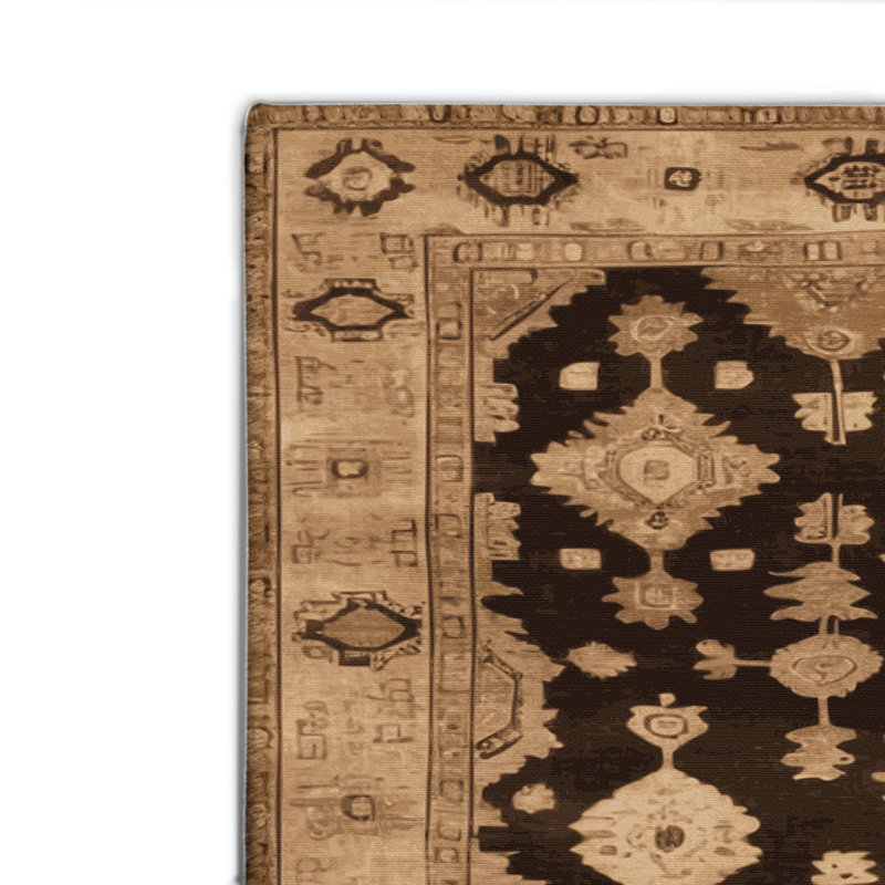 Tapis intérieur et extérieur brun Overdyed, Rectangulaire 2 pi x 3 pi