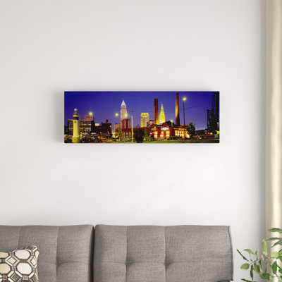 " Buildings Lit Up At Night, Cleveland, Ohio, USA " by Panoramic Images