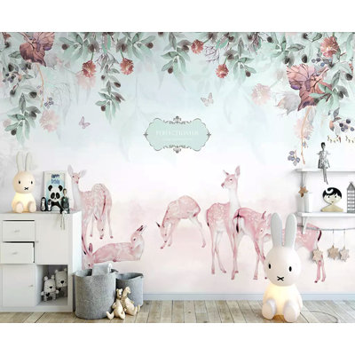 Papier peint texturé amovible Nursery Gazelle