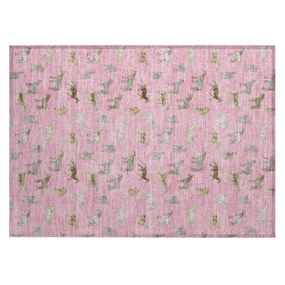 Machine Washable Indoor/Outdoor Chantille ACN2521 Animal Rug