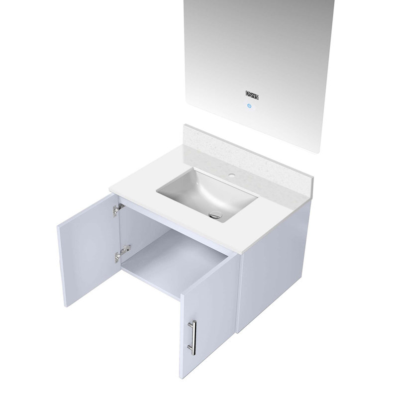 Bath Vanity With Faucet Set And LED Mirror