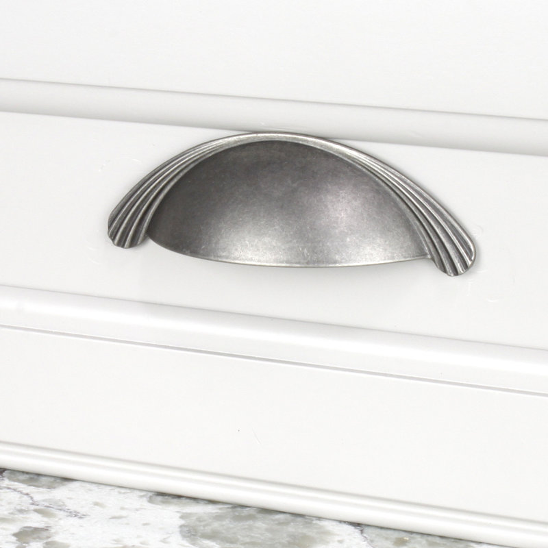 Sunglow 3" Center Cup/Bin Pull, Antique Pewter