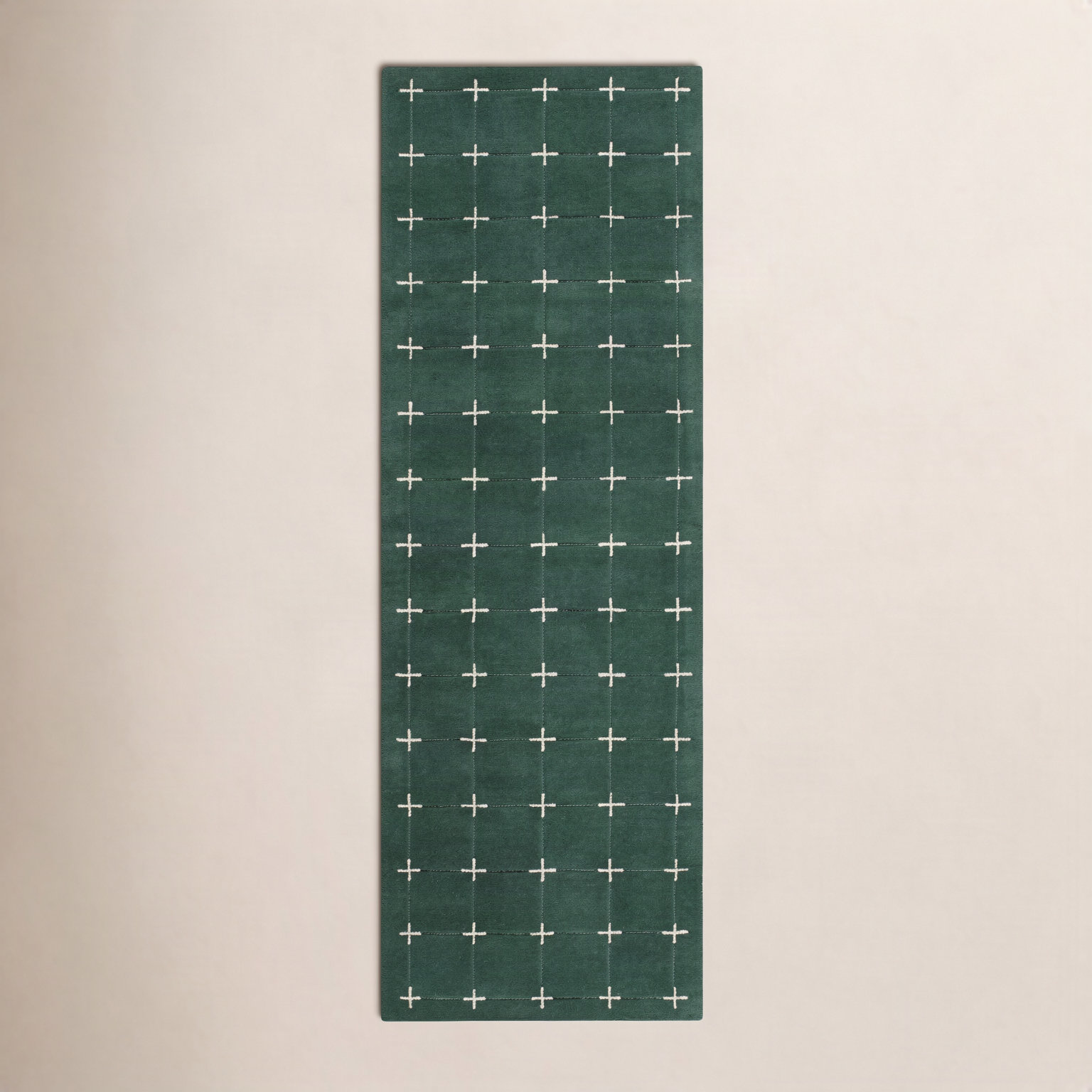 Mallory Hand-Tufted Green Rug, Runner 3' x 10'