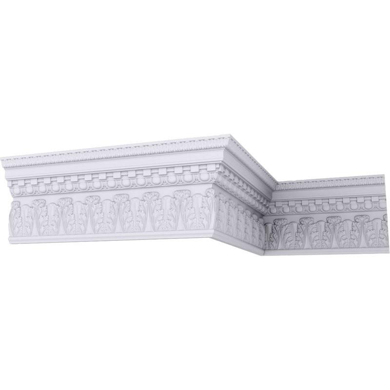 11 7/8"H x 4"P x 12 5/8"F x 94 1/2"L Chesterfield Dentil & Egg Crown Moulding