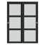 Portes coulissantes en verre givré 60 "x 80" avec trousse de quincaillerie d'installation-125591952-125591956-130732160