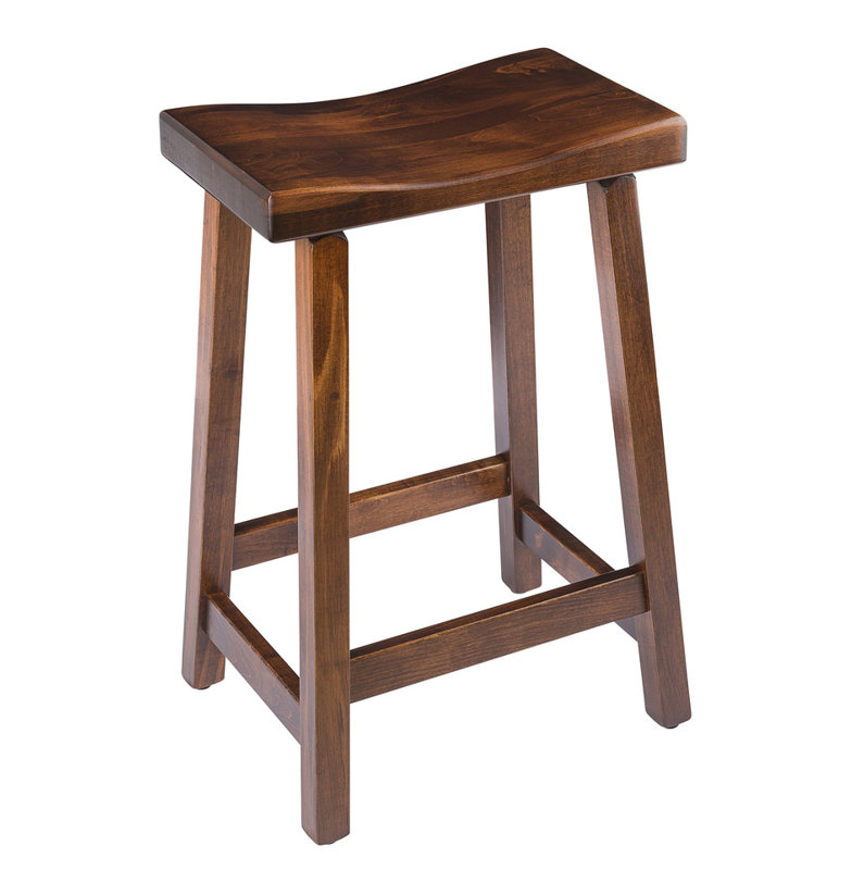 Cambon Solid Wood Counter Stool, Cherry, Bar Stool (30" Seat Height)