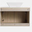 Ensemble de meuble-lavabo flottant 30 po avec ensemble en céramique, meuble-lavabo mural blanc avec porte