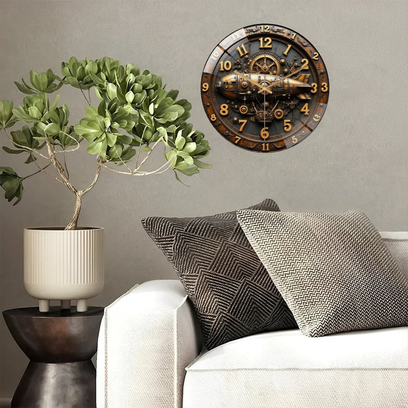 Horloge murale rétro Vintage Steampunk